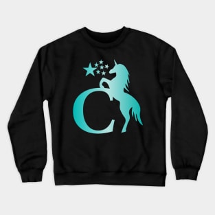 C Unicorn Star Monogram Crewneck Sweatshirt